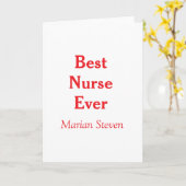 Best nurse ever medical professional paramedical d カード (黄色い花)