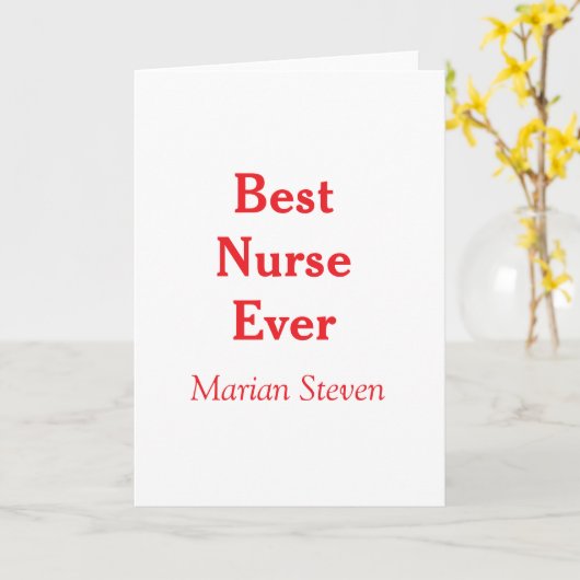 Best nurse ever medical professional paramedical d カード (黄色い花)