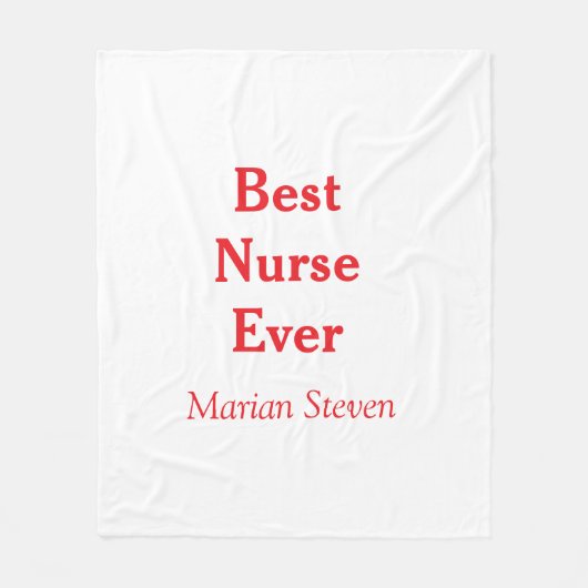 Best nurse ever medical professional paramedical d フリースブランケット (正面)