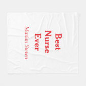 Best nurse ever medical professional paramedical d フリースブランケット (正面(横))