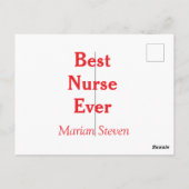 Best nurse ever medical professional paramedical d ポストカード (裏面)