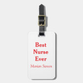 Best nurse ever medical professional paramedical d ラゲッジタグ (正面縦)