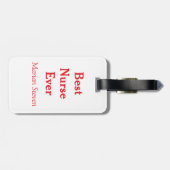 Best nurse ever medical professional paramedical d ラゲッジタグ (裏面横)