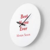 Best nurse ever medical professional paramedical d ラージ壁時計 (傾斜)