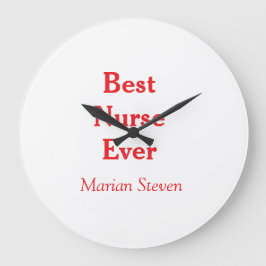 Best nurse ever medical professional paramedical d ラージ壁時計
