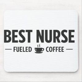 Best Nurse Fueled by Coffee Mouse Pad マウスパッド