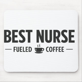 Best Nurse Fueled by Coffee Mouse Pad マウスパッド