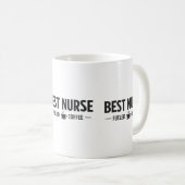 Best Nurse Fueled by Coffee Mug コーヒーマグカップ (正面右)
