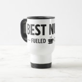 Best Nurse Fueled by Coffee Travel Mug トラベルマグ (正面左)