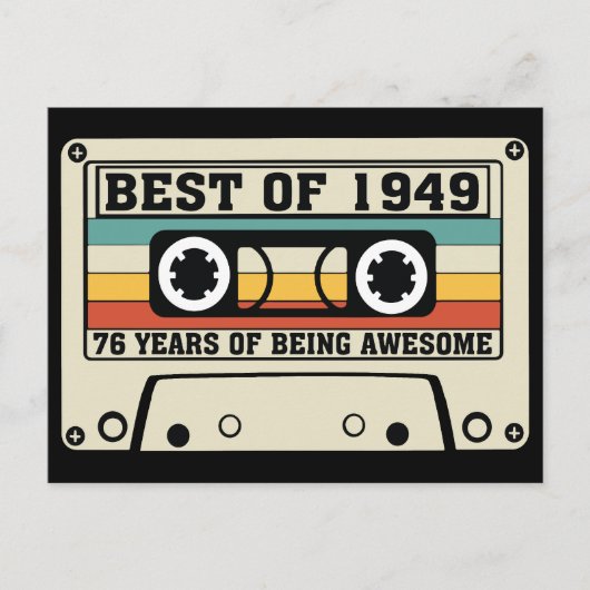 Best of 1949 76 years of being awesome シーズンポストカード (正面)
