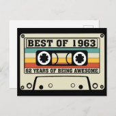 Best of 1963 62 years of being awesome シーズンポストカード (正面/裏面)