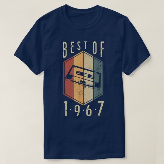 Best Of 1967 55 Year Old Gifts Cassette Tape 55th  Tシャツ (デザイン正面)