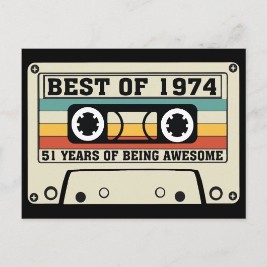 Best of 1974 51 years of being awesome シーズンポストカード (正面)