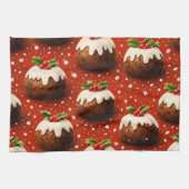 Best of Christmas pudding holiday tea towel キッチンタオル (横)