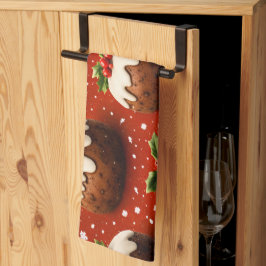 Best of Christmas pudding holiday tea towel キッチンタオル