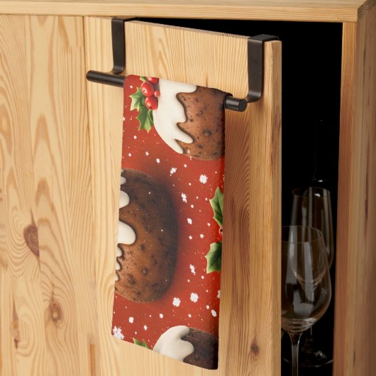 Best of Christmas pudding holiday tea towel キッチンタオル (三つ折り)