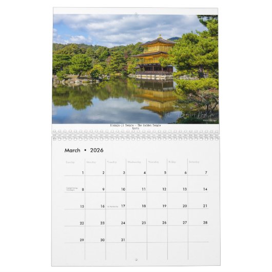 Best of Japan - 2026 Calendar カレンダー (3月 2026)