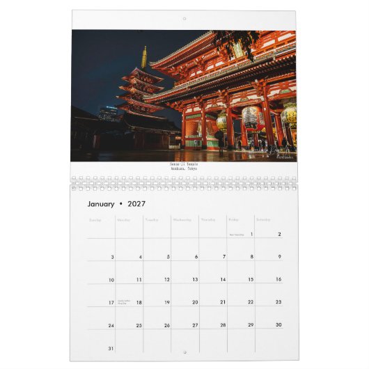 Best of Japan - 2026 Calendar カレンダー (1月 2027)