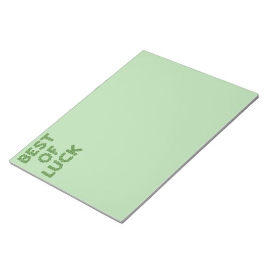 Best of Luck Clovers Greeting ノートパッド (アングル)