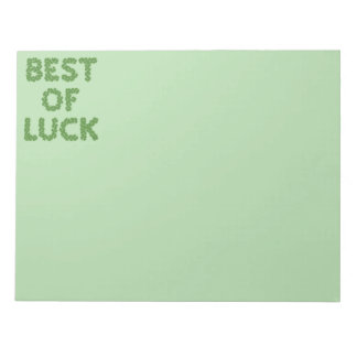 Best of Luck Clovers Greeting ノートパッド