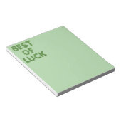 Best of Luck Clovers Greeting ノートパッド (アングル)