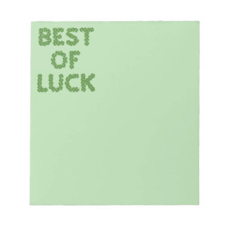 Best of Luck Clovers Greeting ノートパッド