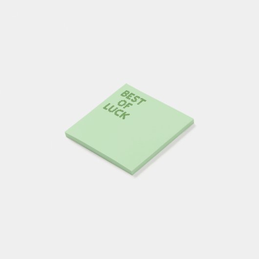 Best of Luck Clovers Greeting ポストイット (アングル)