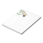 Best of Luck Greeting with Clovers and Rainbow ノートパッド (回転)