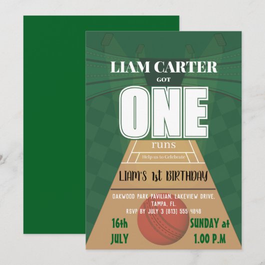 Best one First Birthday Invitation 招待状 (正面/裏面)