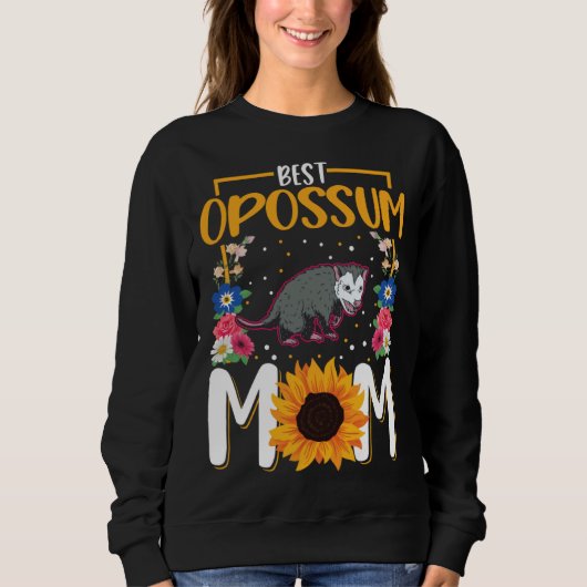 Best Opossum Mom Ever Trash Cat Possum Opossum スウェットシャツ (正面)