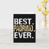 Best Padrino Ever Spain Spanish Godfather  カード (黄色い花)