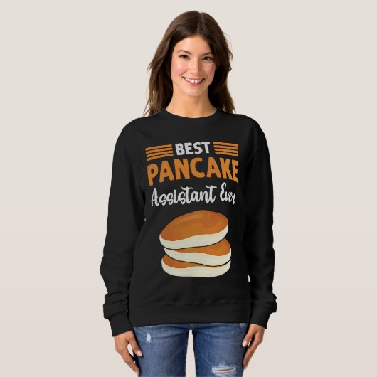 Best Pancake Assistant Ever Flapjack Pancake Maker スウェットシャツ (正面フル)