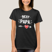 Best Papa 2021 Personalised Father s Day Christmas Tシャツ (正面)