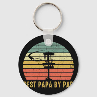 Best Papa By Par Funny Disc Golf Gift For Dad Fath キーホルダー