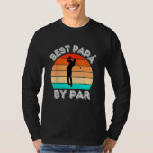 Best Papá By Par Retro Sunset Parody Tシャツ (正面)