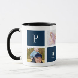 Best Papa Ever – Custom 4-Photo Collage Mug マグカップ