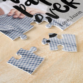 Best Papa Ever Custom Photo Gift From Grandchild ジグソーパズル (側面)