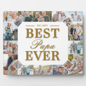 Best Papa Ever Father's Day Photo Frame Collage フォトプラーク (正面)