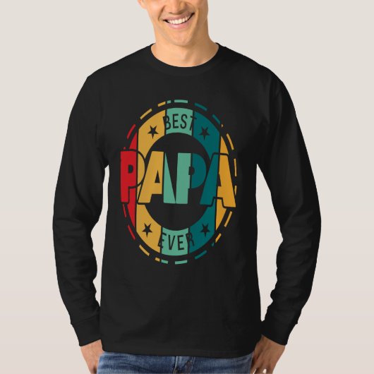 best papa ever grandpa tシャツ (正面)