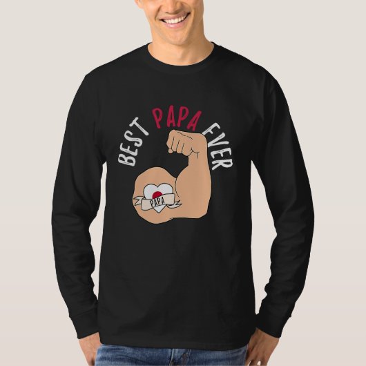 Best Papa Ever Japanese Dad Fathers Day Tシャツ (正面)