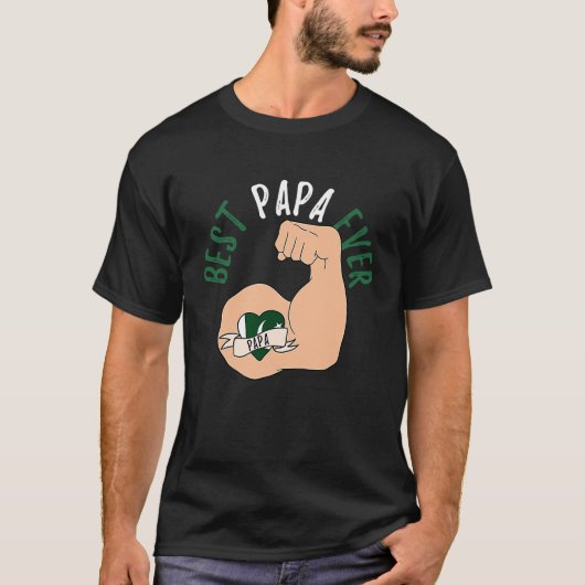 Best Papa Ever Pakistani Dad Fathers Day Tシャツ (正面)