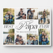 Best Papa Ever Personalized Photo Collage keepsake フォトプラーク (正面)