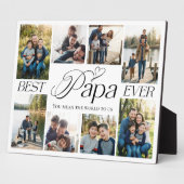 Best Papa Ever Personalized Photo Collage keepsake フォトプラーク (側面)