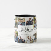 Best Papa Ever Personalized Photo Collage keepsake マグカップ (中央)