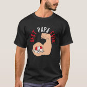 Best Papa Ever Peruvian Fathers Day Tシャツ (正面)