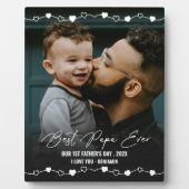 Best Papa Ever Photo 1st Fathers Day フォトプラーク (正面)