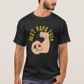 Best Papa Ever Romanian Dad Fathers Day Tシャツ (正面)