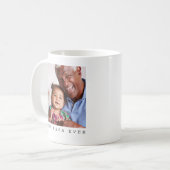 Best Papa Ever Two Photo Personalized コーヒーマグカップ (正面左)