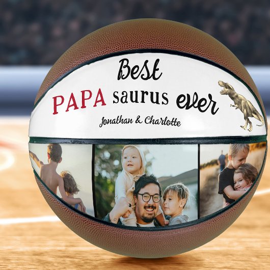 Best Papa Saurus Ever Photo Collage バスケットボール