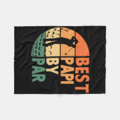 Best Papi By Par Golfing Funny Golf Golfer フリースブランケット (正面(横))